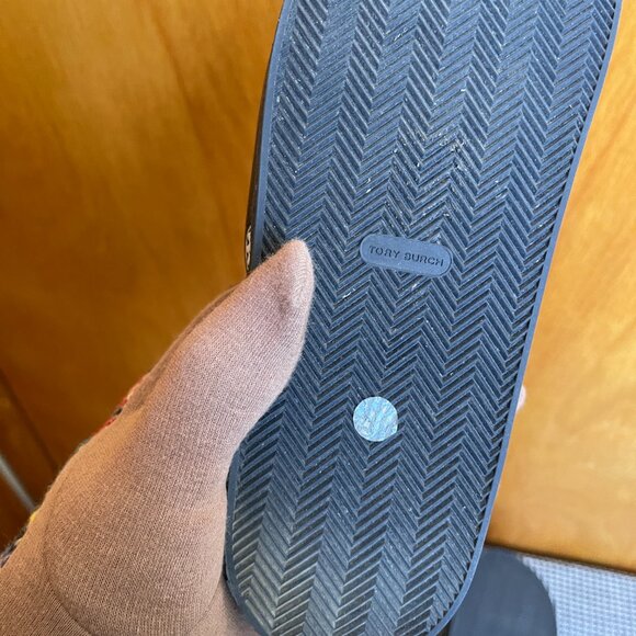 NEW IN BOX Tory Burch LOVE Slide Sandals - Size 6 - Navy and white. Authentic! - Picture 8 of 8